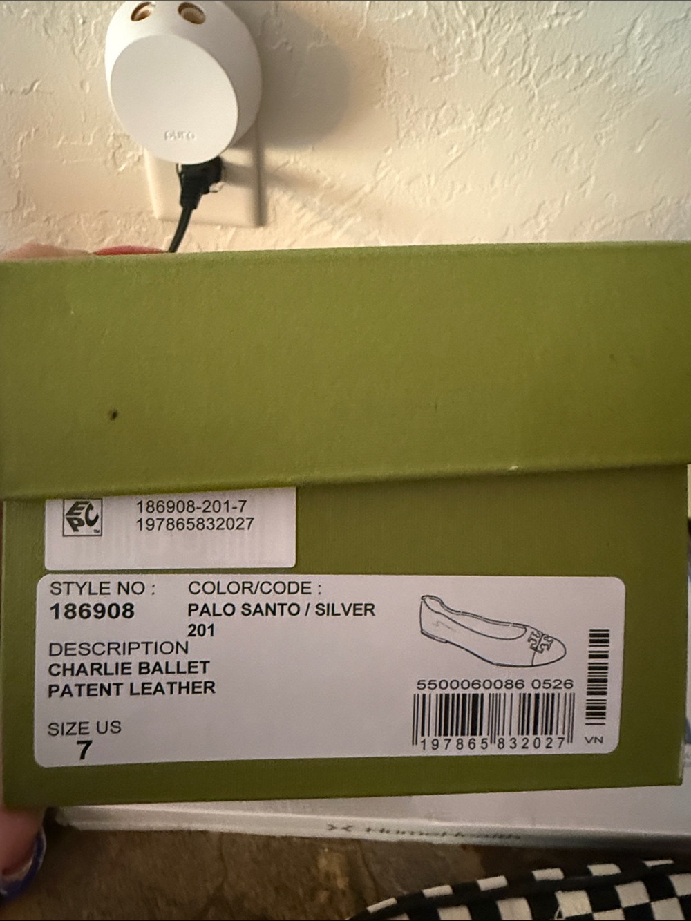 Tory Burch Charlie Ballet Flats in Palo Santo & Silver